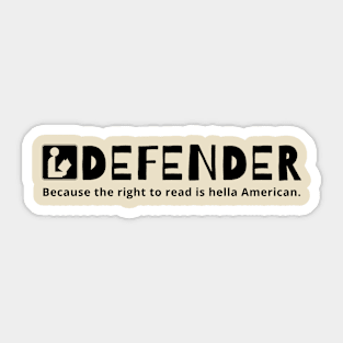 Library Defender Sticker